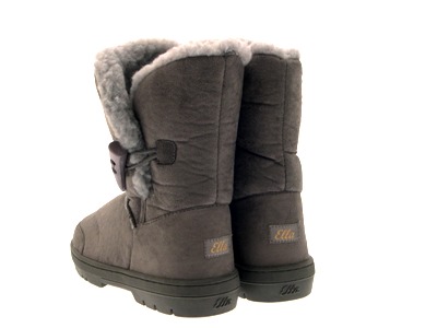 WOMENS ELLA BUTTON TOGGLE FUR LINED SNOW WINTER BOOTS ANKLE FLAT LADIES SIZE 3-8